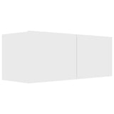4 Piece TV Cabinet Set White Engineered Wood - Close-Up Angle