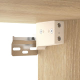 4 Piece TV Cabinet Set Sonoma Oak Engineered Wood - Low Angle