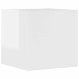 4 Piece TV Cabinet Set High Gloss White Engineered Wood