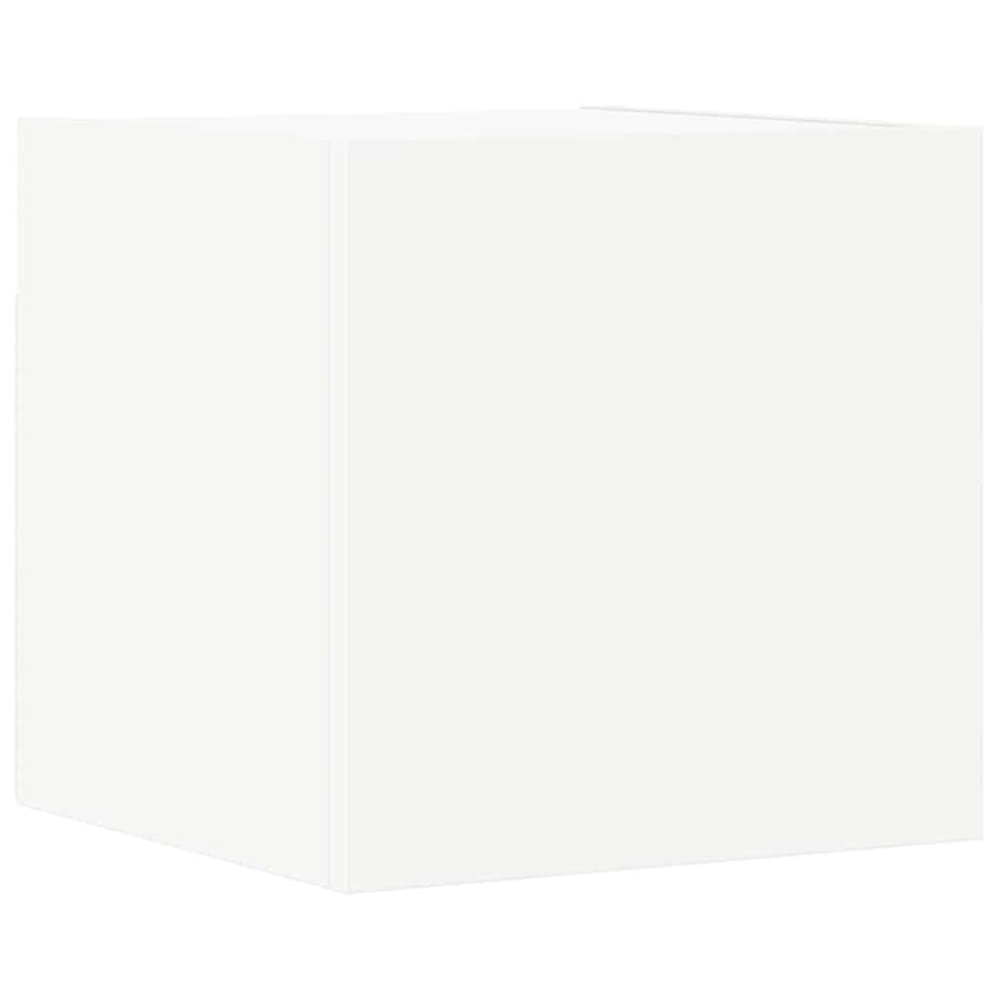 4 Piece TV Cabinet Set White Engineered Wood