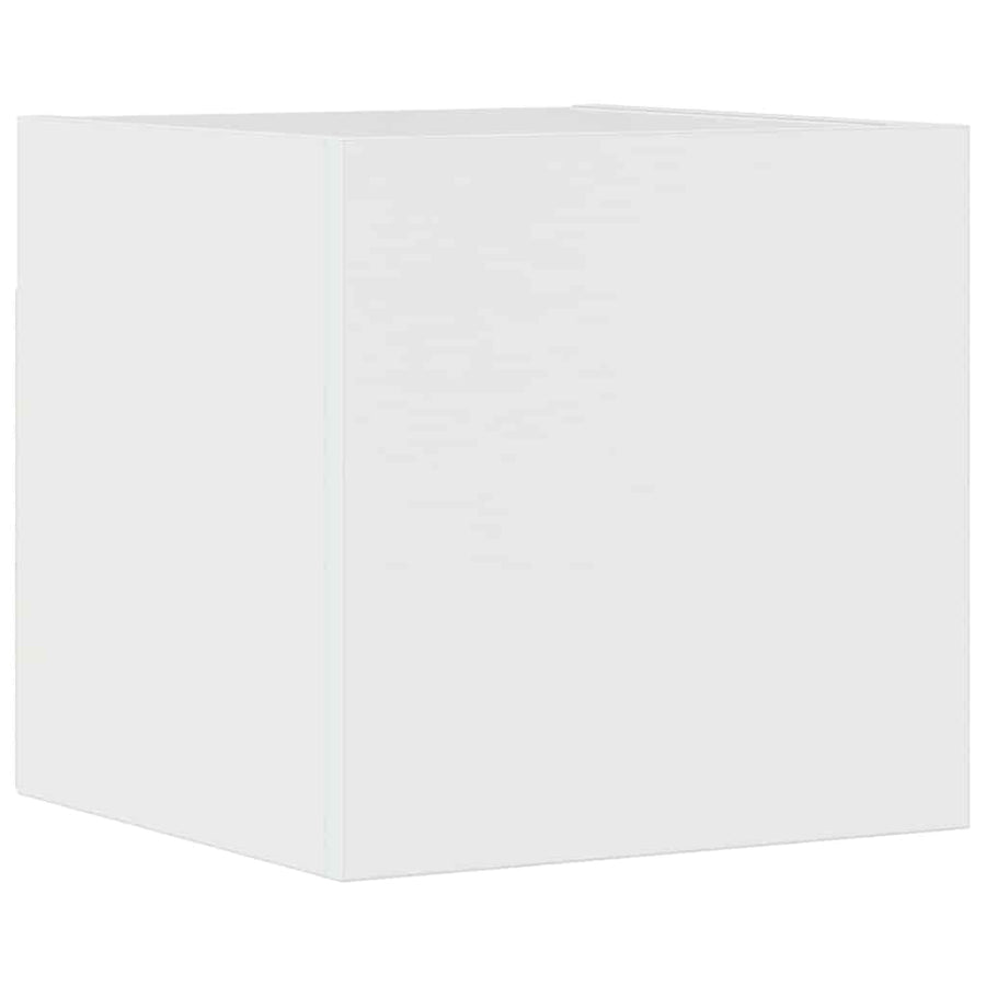 4 Piece TV Cabinet Set High Gloss White Engineered Wood