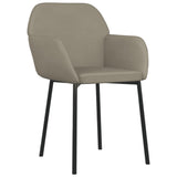 Dining Chairs 2 pcs Light Grey Velvet - Side View