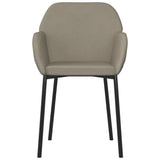 Dining Chairs 2 pcs Light Grey Velvet - 45-Degree Angle