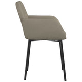 Dining Chairs 2 pcs Light Grey Velvet - Rear View