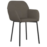 Dining Chairs 2 pcs Dark Grey Velvet - Side View
