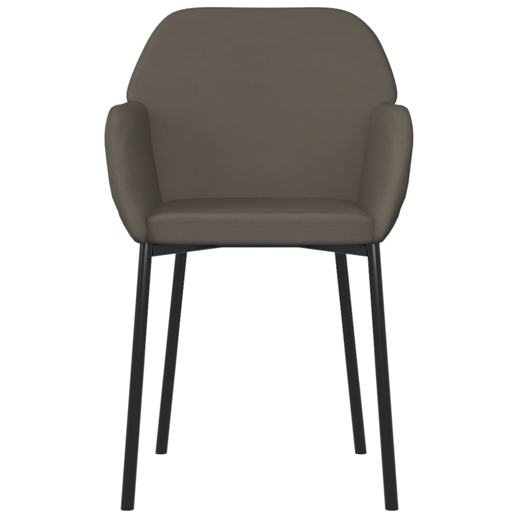 Dining Chairs 2 pcs Dark Grey Velvet