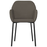 Dining Chairs 2 pcs Dark Grey Velvet - 45-Degree Angle