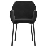 Dining Chairs 2 pcs Black Velvet - 45-Degree Angle