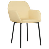 Dining Chairs 2 pcs Cream Velvet - Side View