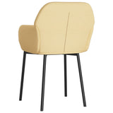 Dining Chairs 2 pcs Cream Velvet - Top-Down View