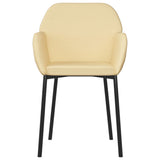 Dining Chairs 2 pcs Cream Velvet - 45-Degree Angle