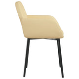 Dining Chairs 2 pcs Cream Velvet - Rear View