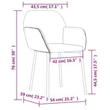Dining Chairs 2 pcs Cream Velvet - Low Angle