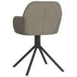 Swivel Dining Chairs 2 pcs Light Grey Velvet - Rear View
