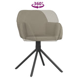 Swivel Dining Chairs 2 pcs Light Grey Velvet - Close-Up Angle