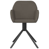 Swivel Dining Chairs 2 pcs Dark Grey Velvet - Top-Down View