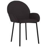 Dining Chairs 2 pcs Black Faux Leather - Side View