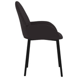 Dining Chairs 2 pcs Black Faux Leather - 45-Degree Angle