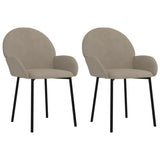 Dining Chairs 2 pcs Light Grey Velvet