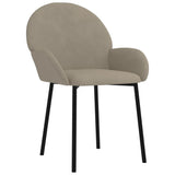 Dining Chairs 2 pcs Light Grey Velvet