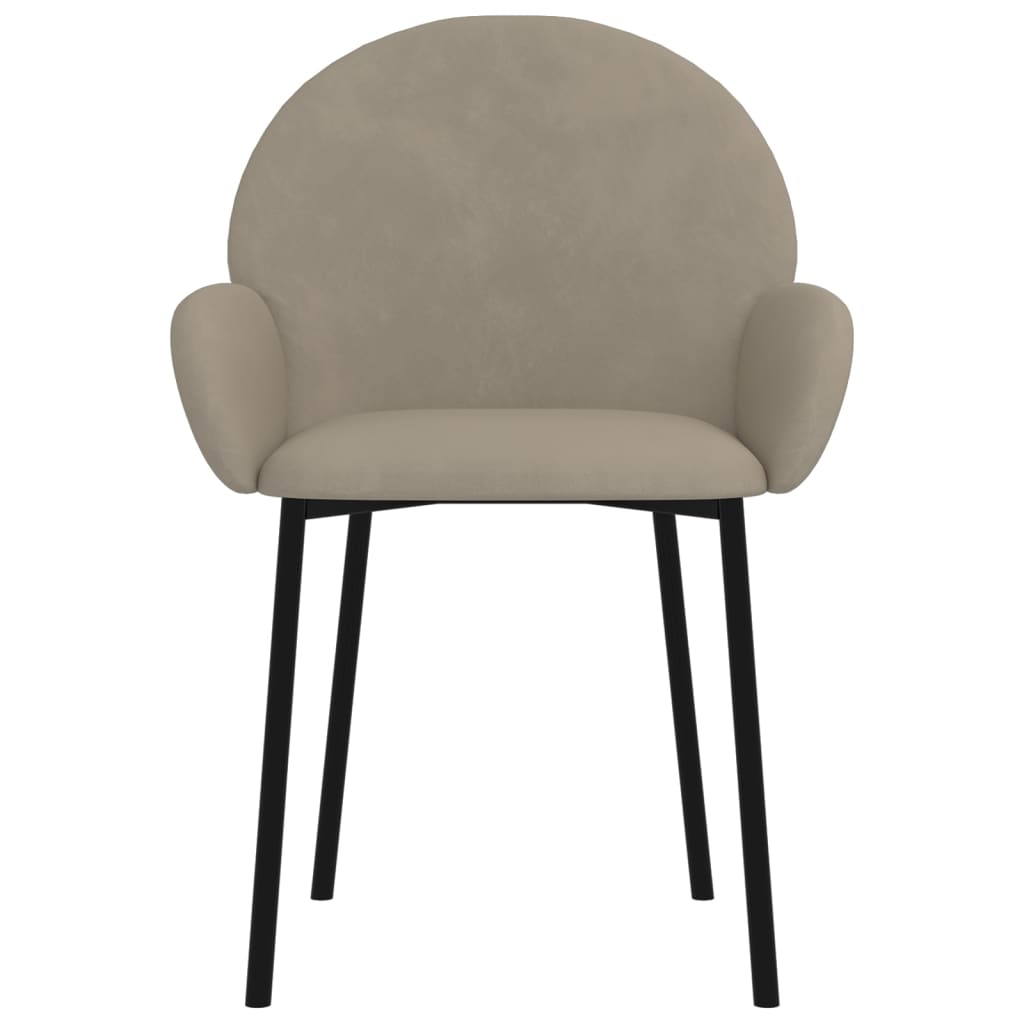 Dining Chairs 2 pcs Light Grey Velvet