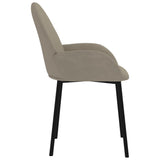 Dining Chairs 2 pcs Light Grey Velvet - 45-Degree Angle