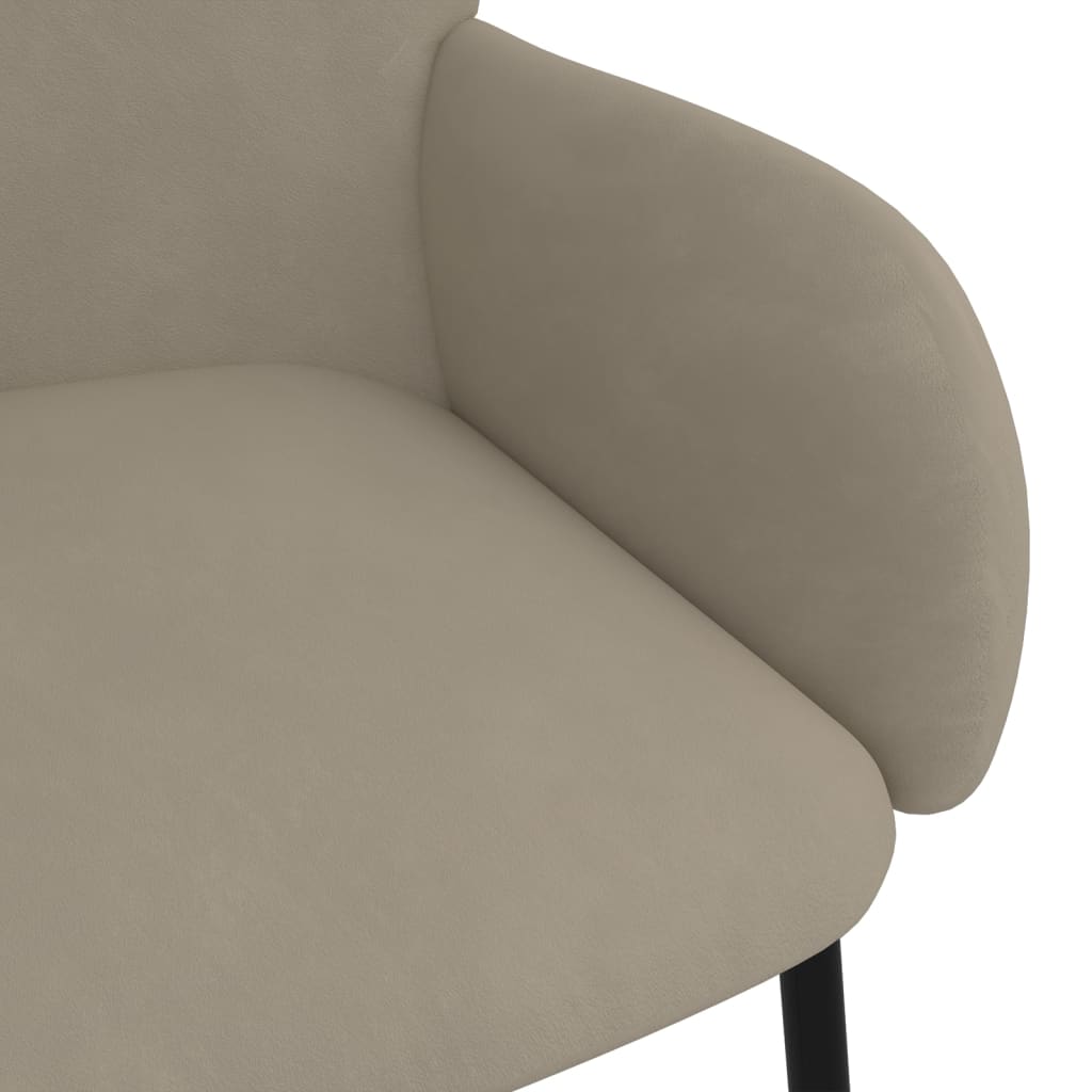 Dining Chairs 2 pcs Light Grey Velvet