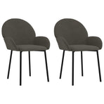 Dining Chairs 2 pcs Dark Grey Velvet