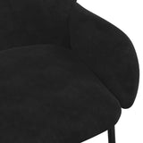 Dining Chairs 2 pcs Black Velvet - Close-Up Angle