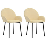 Dining Chairs 2 pcs Cream Velvet