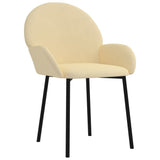 Dining Chairs 2 pcs Cream Velvet