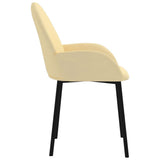 Dining Chairs 2 pcs Cream Velvet