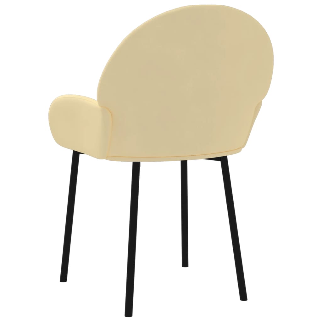 Dining Chairs 2 pcs Cream Velvet