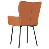 Dining Chairs 2 pcs Dark Grey Fabric and Faux Leather - Rear View