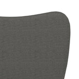 Dining Chairs 2 pcs Dark Grey Fabric and Faux Leather - Close-Up Angle