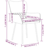 Dining Chairs 2 pcs Dark Grey Fabric and Faux Leather - Extra Image