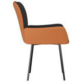 Dining Chairs 2 pcs Black Fabric and Faux Leather - 45-Degree Angle