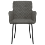 Dining Chairs 2 pcs Dark Grey Velvet