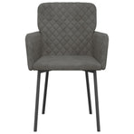Dining Chairs 2 pcs Dark Grey Velvet