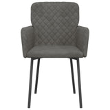 Dining Chairs 2 pcs Dark Grey Velvet - Top-Down View