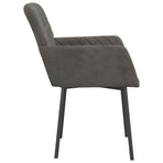 Dining Chairs 2 pcs Dark Grey Velvet