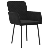Dining Chairs 2 pcs Black Velvet - Side View