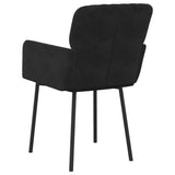 Dining Chairs 2 pcs Black Velvet - Rear View