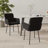Dining Chairs 2 pcs Black Velvet