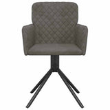 Swivel Dining Chairs 2 pcs Dark Grey Velvet