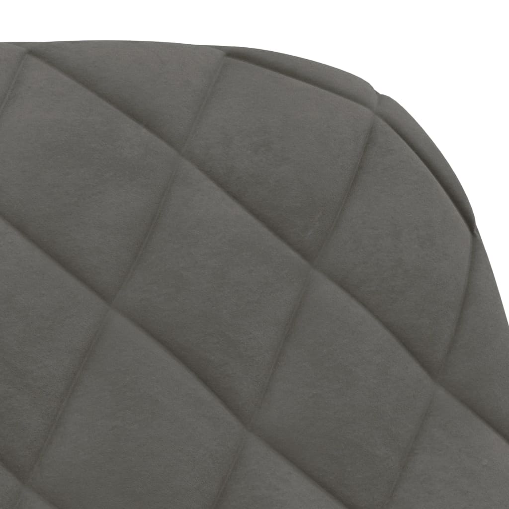 Swivel Dining Chairs 2 pcs Dark Grey Velvet