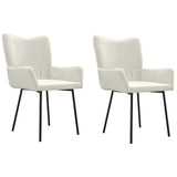 Dining Chairs 2 pcs Cream Velvet