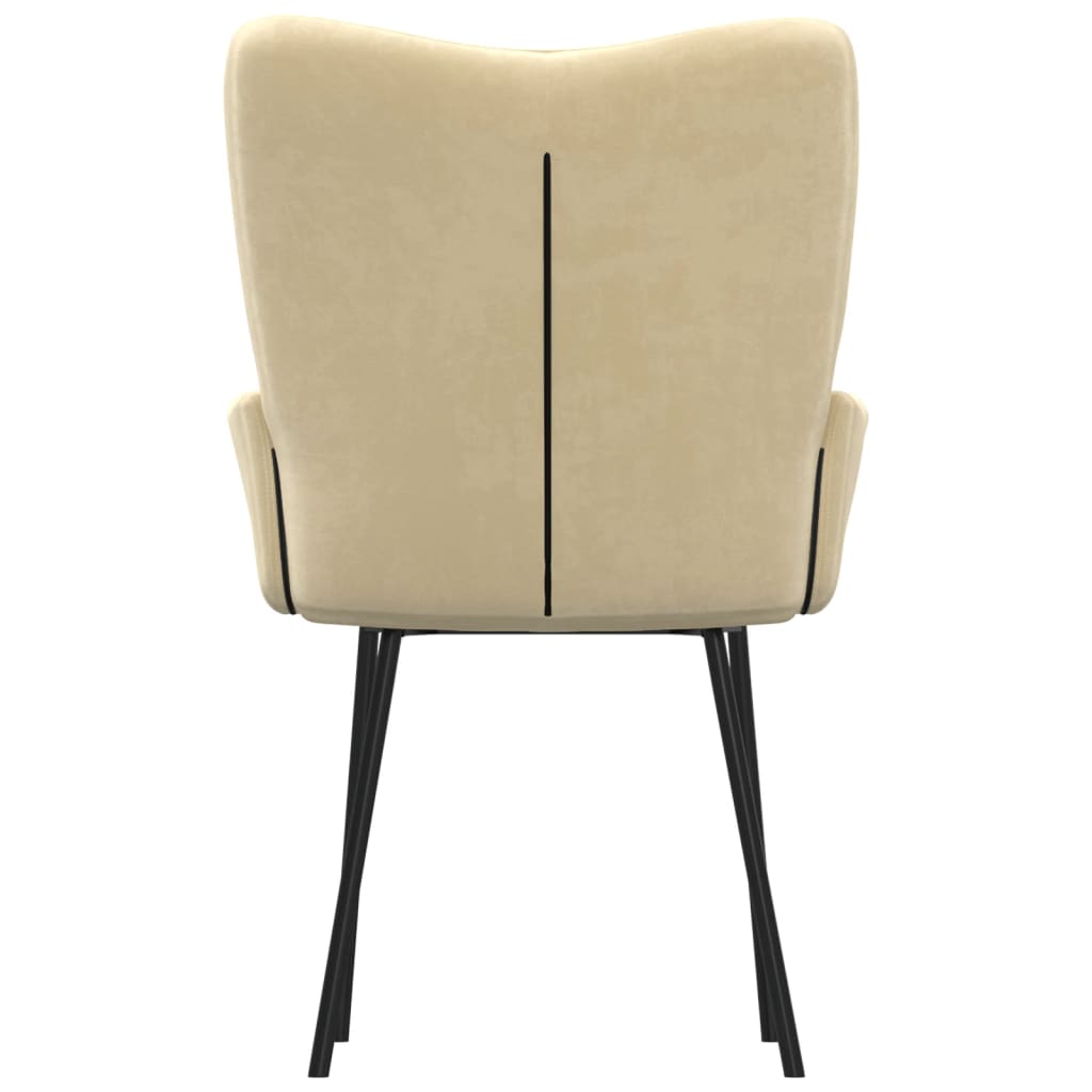 Dining Chairs 2 pcs Cream Velvet