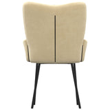 Dining Chairs 2 pcs Cream Velvet - Close-Up Angle