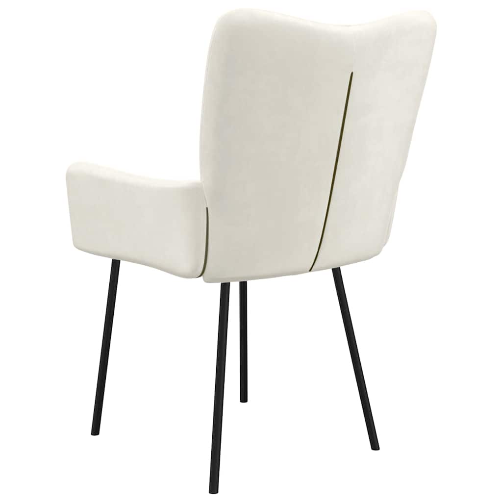 Dining Chairs 2 pcs Cream Velvet